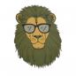 Preview: Bügelbild Löwe mit Brille